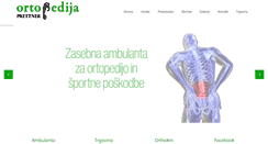 Desktop Screenshot of ortopedija-prettner.si