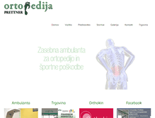 Tablet Screenshot of ortopedija-prettner.si